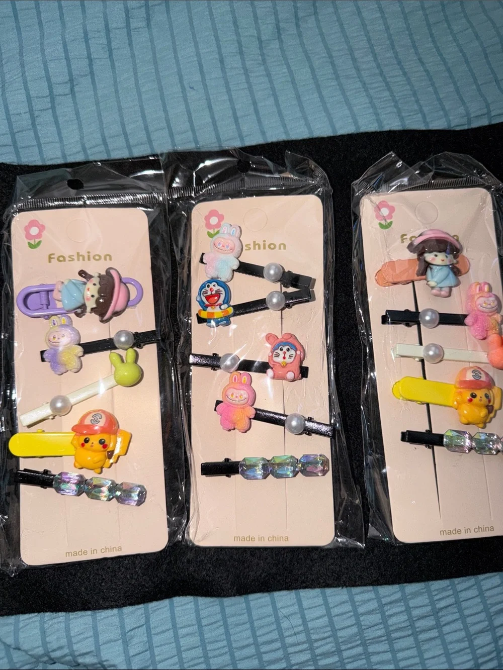 Cute Kids Cartoon Hair Clip Set - Pastel Multi-Color